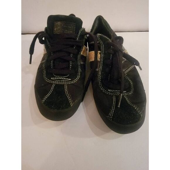Coach Mabel Women's Black Suede Lace-Up Tennis Sneaker Shoes Size 6 - Picture 1 of 7